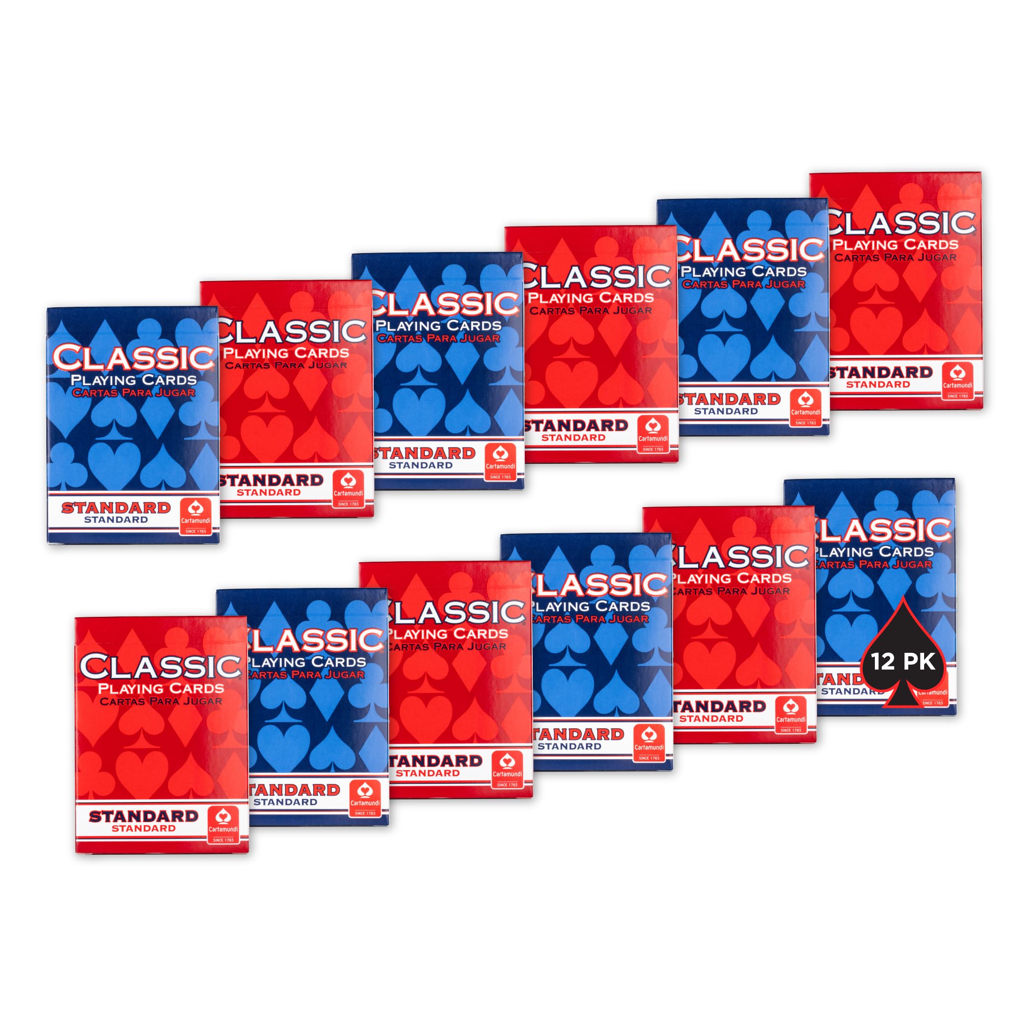 Casino Quality Playing Cards 12個セット　カジノ Amazon.com: Classic Playing Cards 12 Pack, Standard Index, Red and